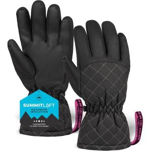 imageTough Outdoors Womens Waterproof Ski Gloves  Adult Snowboarding GlovesMedium