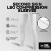 imageTough Outdoors Compression Leg Sleeves  Full Leg Compression Sleeve for Men ampamp Women UV Leg Sleeves  Cycling Leg Warmers2 Pairs  BlackWhite