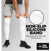 imageTough Outdoors Compression Leg Sleeves  Full Leg Compression Sleeve for Men ampamp Women UV Leg Sleeves  Cycling Leg WarmersWhite