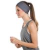 imageWorkout Headband for Women ampamp Men  Wide Moisture Wicking ampamp NonSlip Exercise Hairband or Sports Sweatband  Keep Your Hair in Place  Performance Stretch ampamp Ideal for Running ampamp Yoga Gray SL