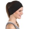 imageWorkout Headband for Women ampamp Men  Wide Moisture Wicking ampamp NonSlip Exercise Hairband or Sports Sweatband  Keep Your Hair in Place  Performance Stretch ampamp Ideal for Running ampamp Yoga Black SL