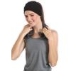 imageWorkout Headband for Women ampamp Men  Wide Moisture Wicking ampamp NonSlip Exercise Hairband or Sports Sweatband  Keep Your Hair in Place  Performance Stretch ampamp Ideal for Running ampamp Yoga Black SL