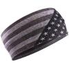 imageWorkout Headband for Women ampamp Men  Wide Moisture Wicking ampamp NonSlip Exercise Hairband or Sports Sweatband  Keep Your Hair in Place  Performance Stretch ampamp Ideal for Running ampamp Yoga Flag Gray