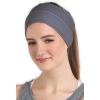 imageWorkout Headband for Women ampamp Men  Wide Moisture Wicking ampamp NonSlip Exercise Hairband or Sports Sweatband  Keep Your Hair in Place  Performance Stretch ampamp Ideal for Running ampamp Yoga Gray SL