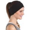 imageWorkout Headband for Women ampamp Men  Wide Moisture Wicking ampamp NonSlip Exercise Hairband or Sports Sweatband  Keep Your Hair in Place  Performance Stretch ampamp Ideal for Running ampamp Yoga Black  2 Pack
