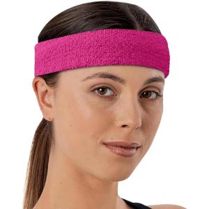 imageRunning Headbands for Men and Women  Athletic Sweatband  Terry Cloth Bands for Basketball Tennis Football Gym Running Cosplay ampamp CostumesHeadbands  Bright Pink