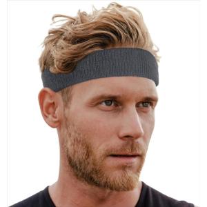 imageRunning Headbands for Men and Women  Athletic Sweatband  Terry Cloth Bands for Basketball Tennis Football Gym Running Cosplay ampamp CostumesHeadbands  Dark Gray