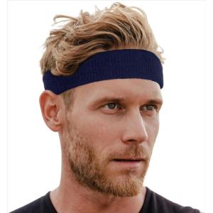 imageRunning Headbands for Men and Women  Athletic Sweatband  Terry Cloth Bands for Basketball Tennis Football Gym Running Cosplay ampamp CostumesSweatbands  Wristbands Set  Navy