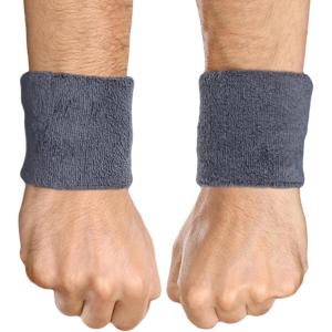 imageSports Sweatbands  Arm Bands for Wrists Sweat Absorption for Men ampamp WomenWristband  Dark Gray