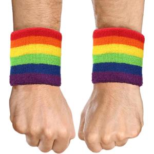 imageSports Sweatbands  Arm Bands for Wrists Sweat Absorption for Men ampamp WomenWristband  Rainbow