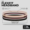 imageTough Headwear Thin Elastic Headbands for Men  Sports Hair Head Band for Women ampamp Men  Non Slip Mens Workout Headband  Running or Soccer Headband  6PackBlack  Light Brown  Dark Brown