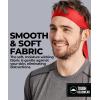imageTough Headwear Tie Headband  MoistureWicking Running Headband  StayDry Workout Sweatband  4Way Stretch Head TieRed