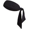 imageTough Headwear Tie Headband  MoistureWicking Running Headband  StayDry Workout Sweatband  4Way Stretch Head TieMidnight Black