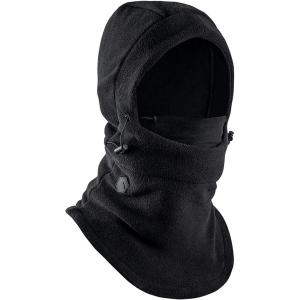 imageTough Headwear Fleece Balaclava Ski Mask  Windproof Face Covering  Ski Mask for Cold Weather Gear  Winter AccessoriesBlack