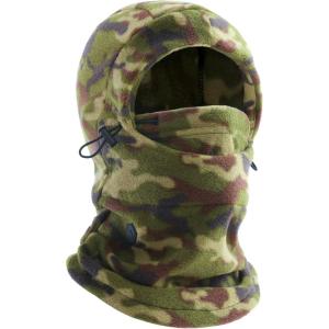 imageTough Headwear Fleece Balaclava Ski Mask  Windproof Face Covering  Ski Mask for Cold Weather Gear  Winter AccessoriesGreen