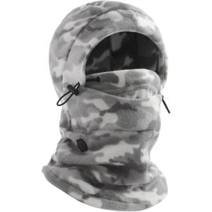 imageTough Headwear Fleece Balaclava Ski Mask  Windproof Face Covering  Ski Mask for Cold Weather Gear  Winter AccessoriesGrey